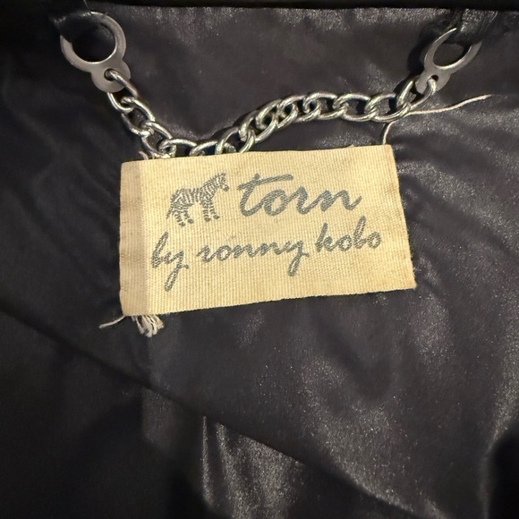 Torn by Ronny Kobo Black Puffer Jacket - Picture 7 of 9